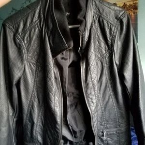 Faux leather jacket